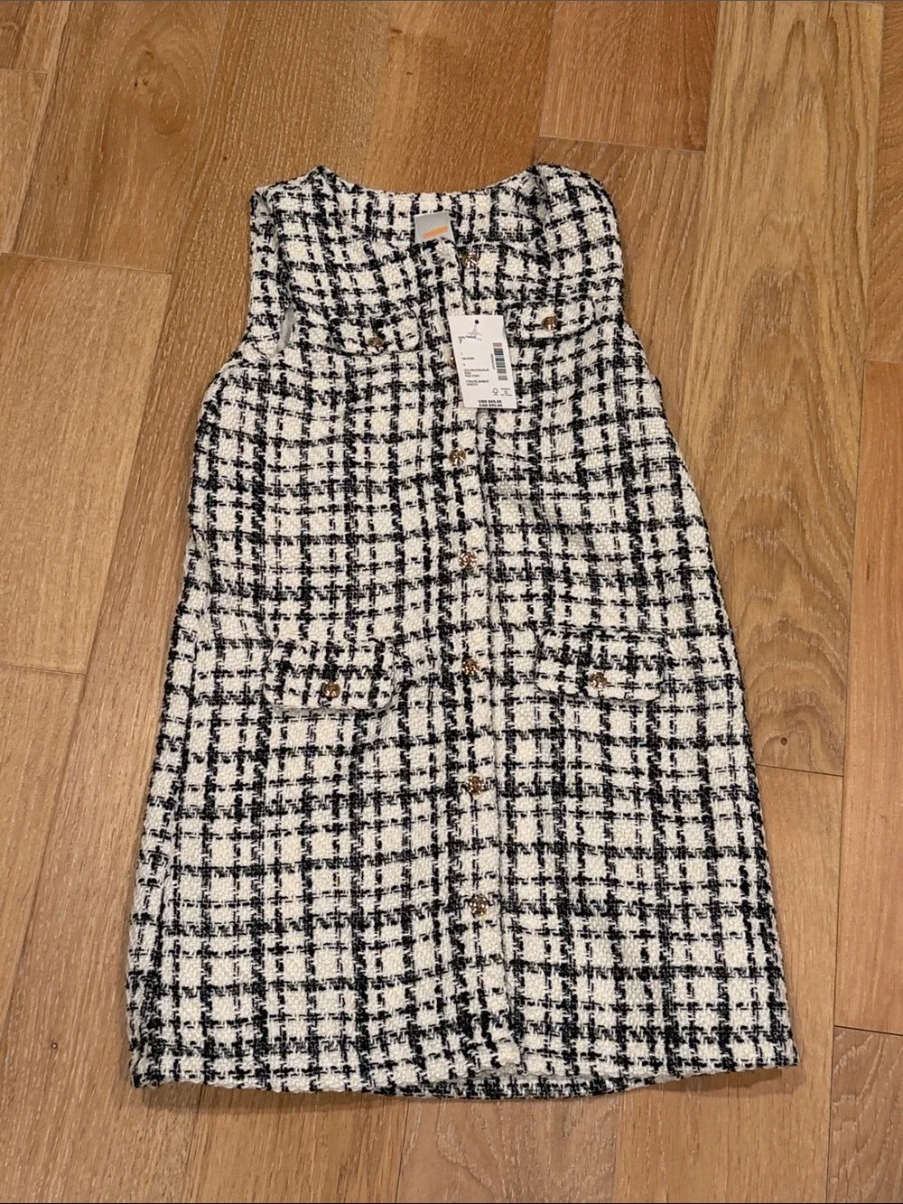 Gymboree Black and White Tweed Shift Dress